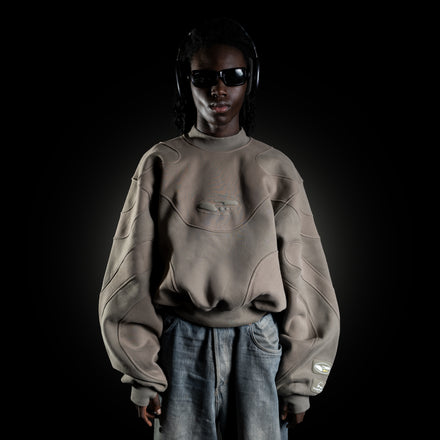 V2 ALIEN SWEATER "OLIVE BROWN"