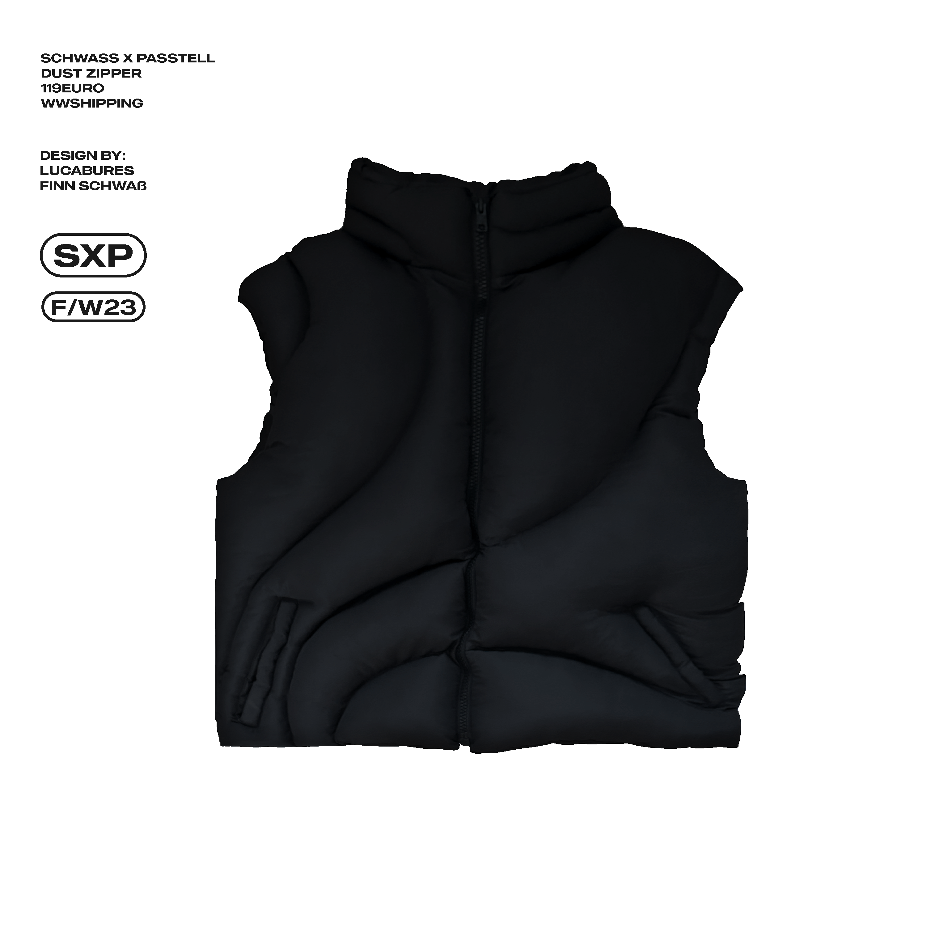 OCEAN WAVE PUFFER VEST